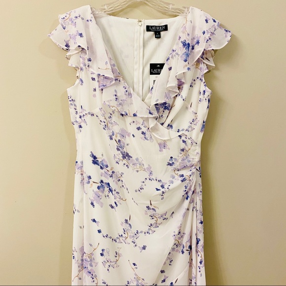 NWT Ralph Lauren | Georgette Cap Sleeve Dr… - Picture 2 of 6